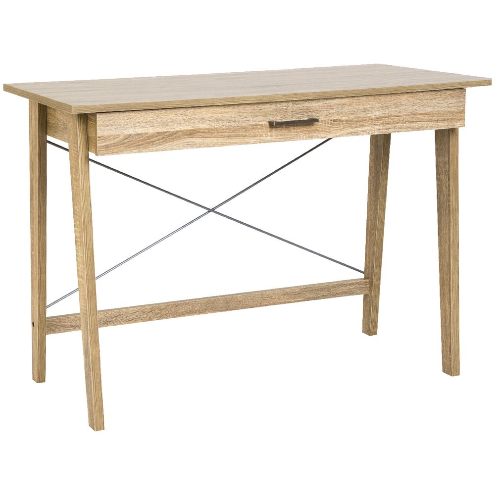 Merlot Single Drawer Desk Oak Officeworks